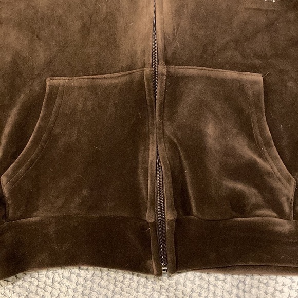 ❌SOLD❌brown PLAYBOY velour sweater (bedazzled) - Picture 4 of 8